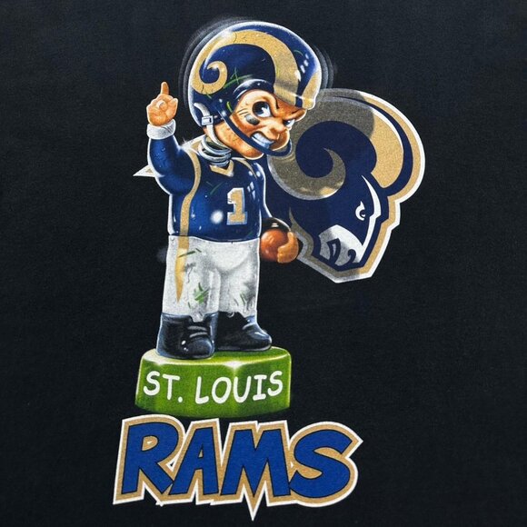 Y2K Saint Louis Rams Liquid Blue T-Shirt - Picture 3 of 4